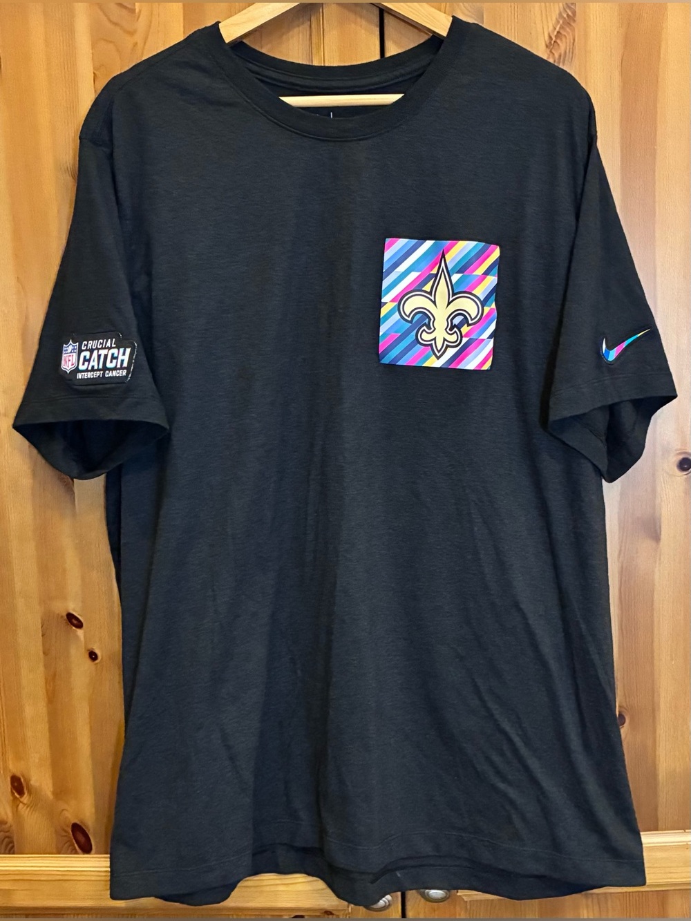 Nike NFL Crucial Catch New Orleans Saints Black Tee Shirt Men’s 3XL